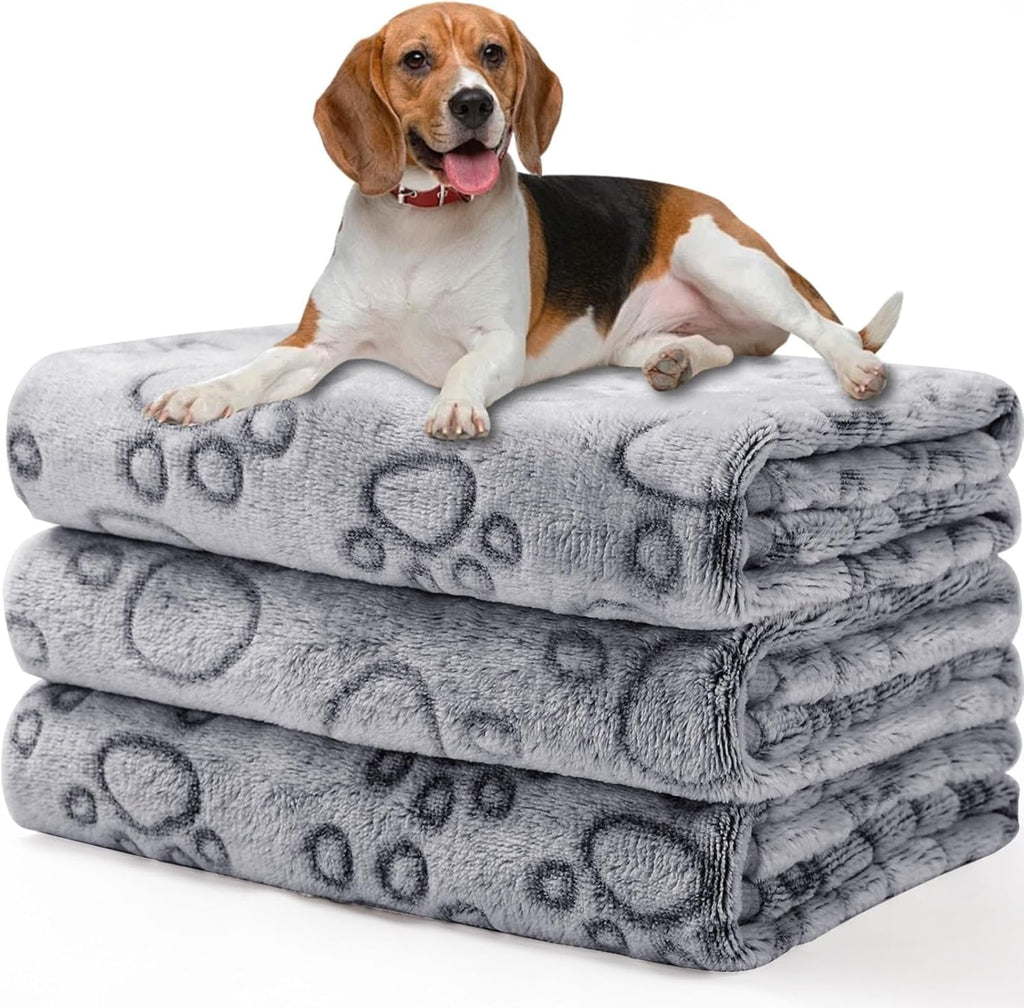Luciphia 1 Pack 3 Blankets Super Soft Fluffy Premium Fleece Pet Blanket Flannel Throw for Dog Puppy Cat Paw Brown/Pink/White Small(23x16 inch) - Image 14