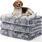 Luciphia 1 Pack 3 Blankets Super Soft Fluffy Premium Fleece Pet Blanket Flannel Throw for Dog Puppy Cat Paw Brown/Pink/White Small(23x16 inch) - Image 14
