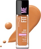 Maybelline Fit Me Dewy + Smooth Liquid Foundation Makeup, Medium Buff, 1 Count (Packaging May Vary) - Image 13