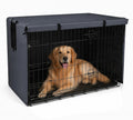 Pawise dog crate cover forty-two inch grey front view indoor kennel cover