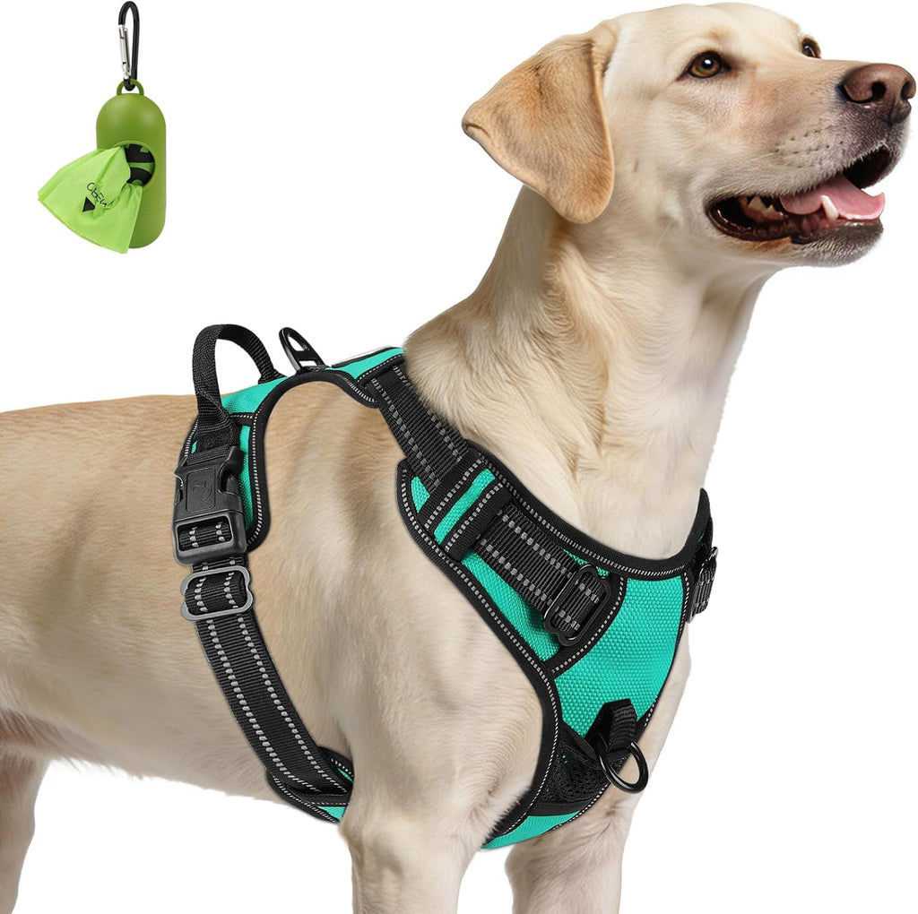 Joytale No Pull Dog Harness Medium Sized Dog, Reflective Pet Vest with Front Clip, Adjustable Soft Padded Harnesses with Easy Control Handle for Training and Walking, Black, M - Image 12