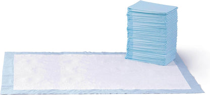 Amazon Basics Leak-Proof Dog and Puppy Potty Training Pee Pads with Quick-Dry 5-Layer Super Absorbent Design, Regular Size 22 x 22 inch, Blue & White, 100 Count - Image 9