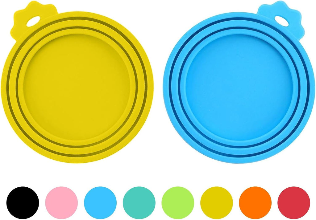 2 Pack Pet Food Can Covers, Silicone Universal Can Lids for Dog & Cat Food, BPA Free, One Fit Most Standard Size Food Cans Green/Blue - Image 12