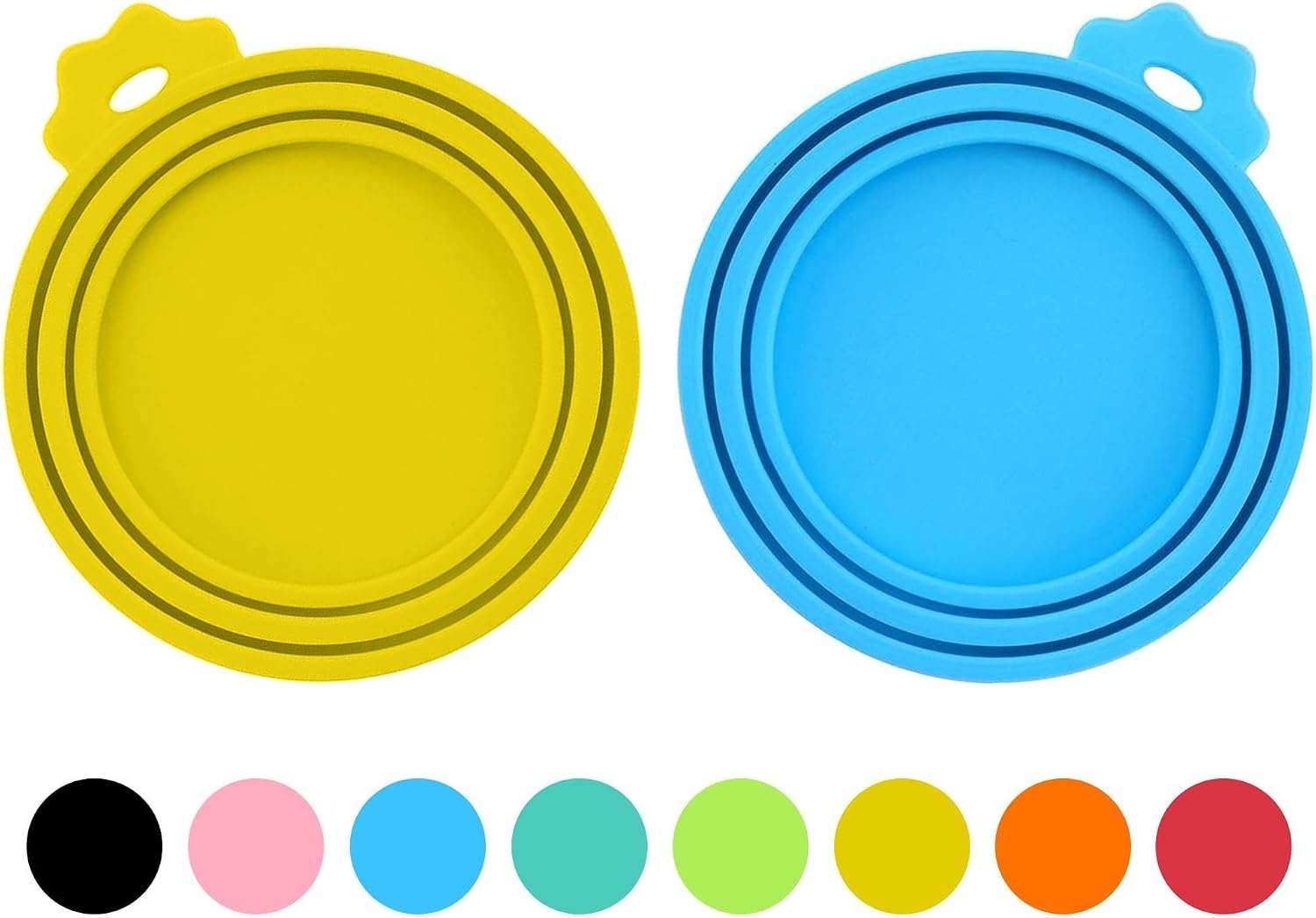 2 Pack Pet Food Can Covers, Silicone Universal Can Lids for Dog & Cat Food, BPA Free, One Fit Most Standard Size Food Cans Green/Blue - Image 12