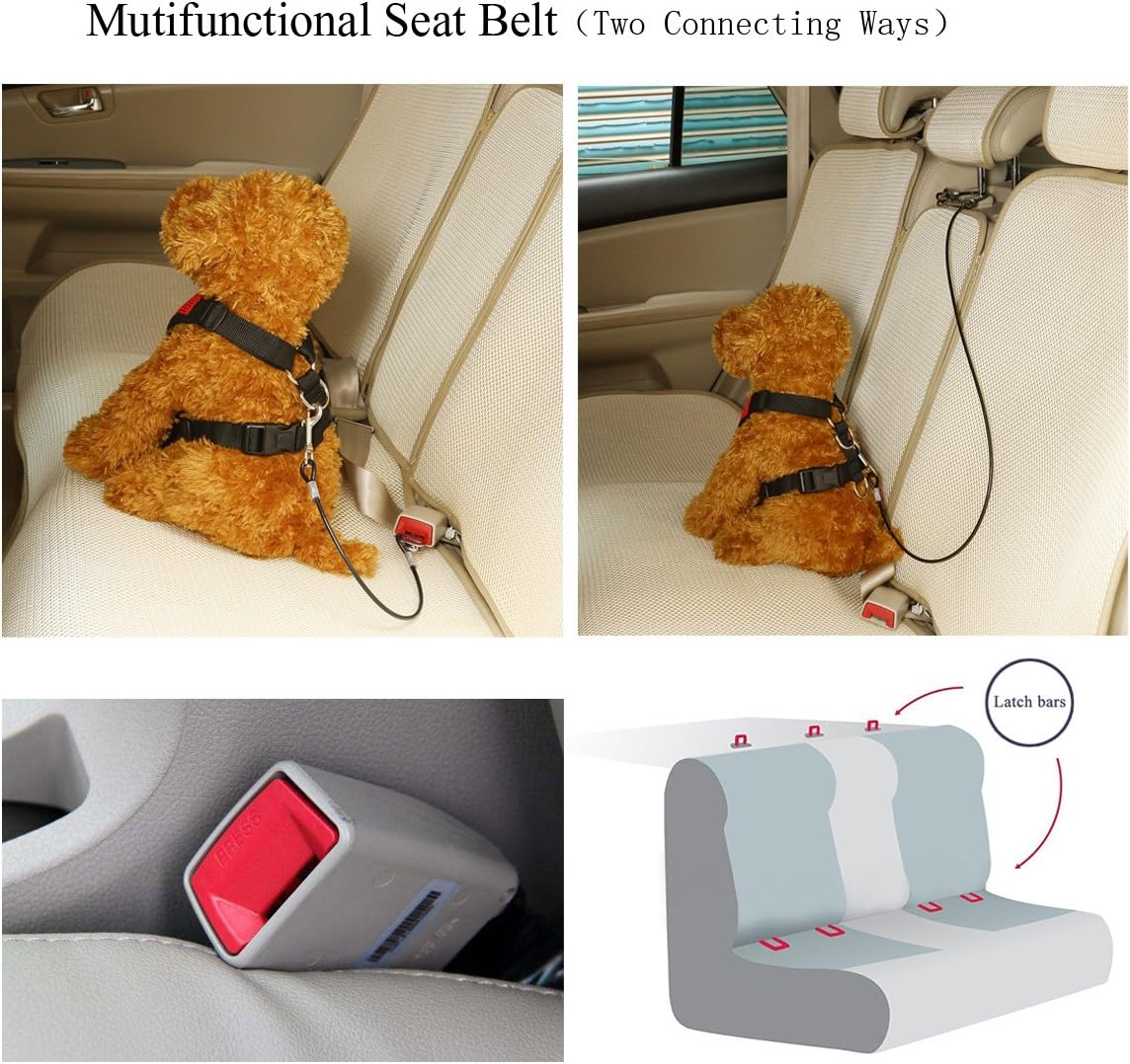 Mogoko 16 inch chew proof dog safety restraint for car travel
