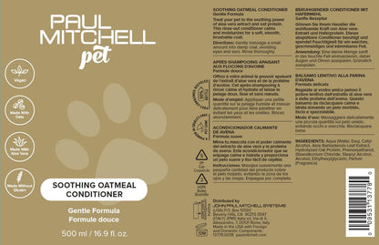 Cruelty free oatmeal pet rinse for itchy skin relief front side