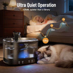 Components of Veken pet fountain including 5-stage filter
