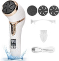 Nicebirdie Electric Callus Remover front view showing LCD display and white finish.