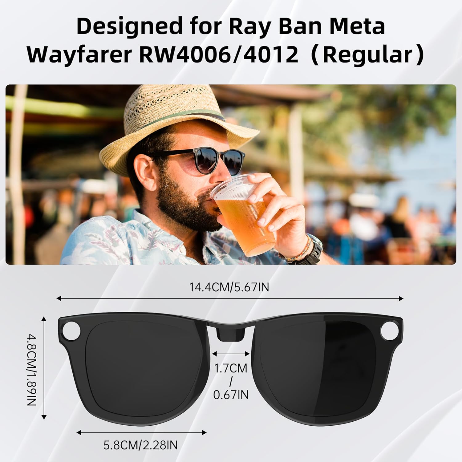 Yellow night vision polarized clip on lens by HiBloks for driving and low light clarity