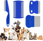 FUYIHGL stainless steel pet nit remover tools demonstrating anti-slip comfortable handles for daily grooming.