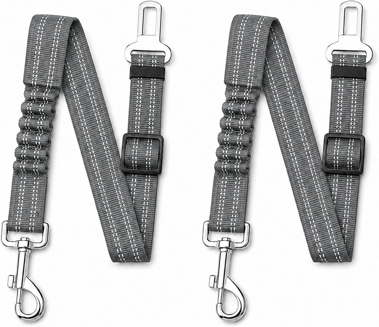 Dog Seat Belt 2Pcs, Retractable Pet Car Harness, Adjustable Dog SeatBelts for Vehicle, Nylon Pet Safety with Elastic Bungee (Black) - Image 10