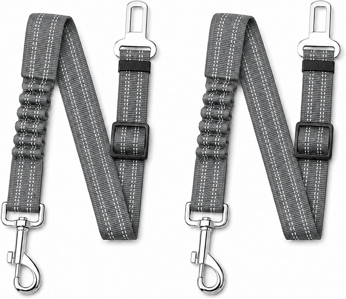 Dog Seat Belt 2Pcs, Retractable Pet Car Harness, Adjustable Dog SeatBelts for Vehicle, Nylon Pet Safety with Elastic Bungee (Black) - Image 10