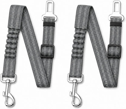 Dog Seat Belt 2Pcs, Retractable Pet Car Harness, Adjustable Dog SeatBelts for Vehicle, Nylon Pet Safety with Elastic Bungee (Black) - Image 10