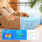 Luciphia self cooling pet blanket quilted stitching details close up