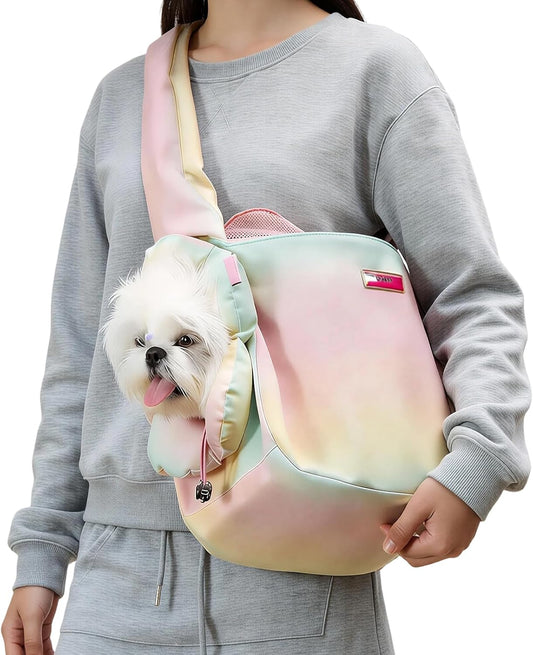 Touchdog pet carrier purse pink front view for small dogs