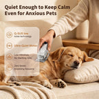 Gooad cordless pet clippers being adjusted for different cutting lengths