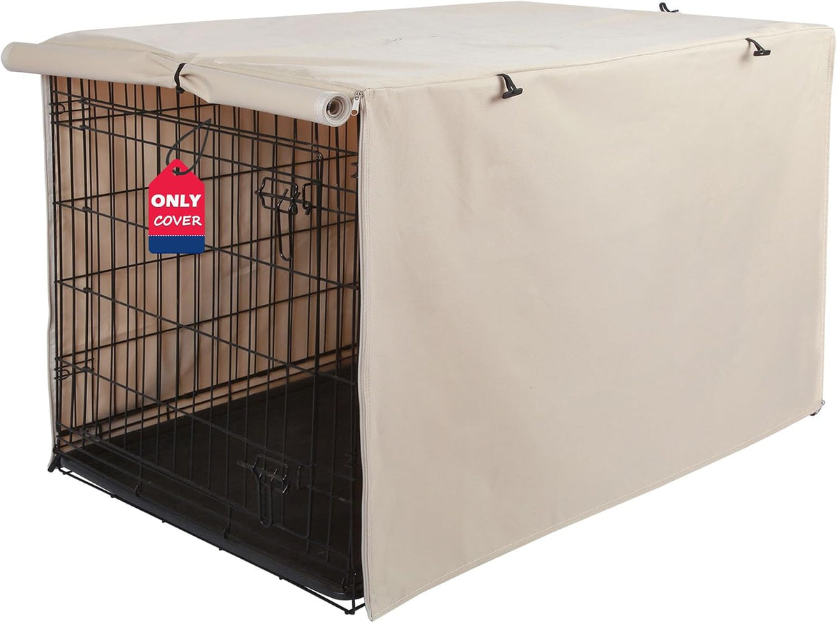 Deblue Small Dog Crate Cover Indoor, Double Door Durable Polyester Pet Kennel Cover for Small Wire Crate - (24 inches, Black) - Image 9