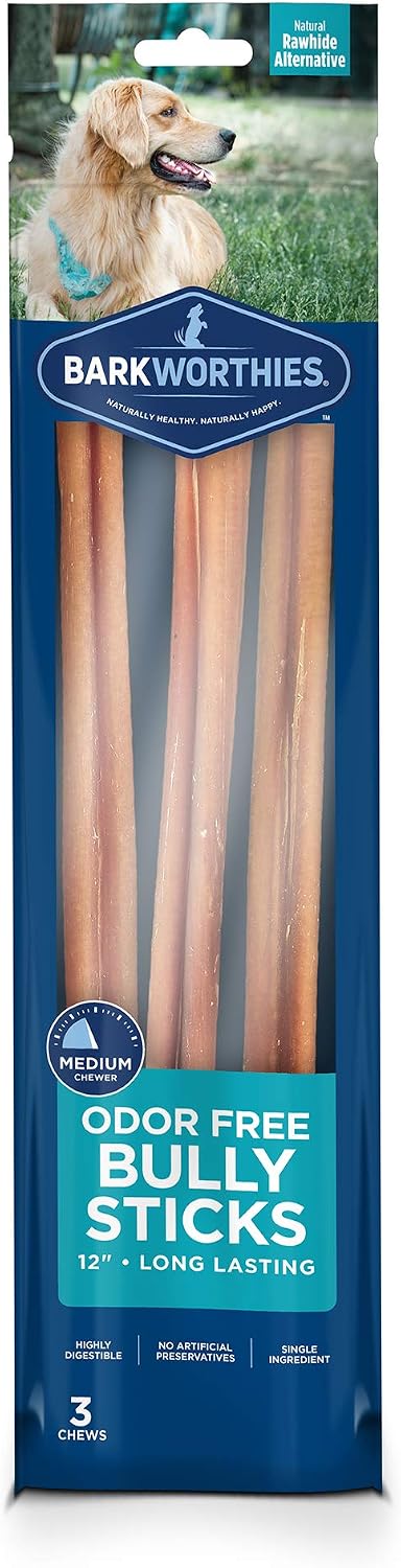 Barkworthies Odor-Free 6 Inch Bully Sticks - 5 Count (Pack of 1) - Protein-Packed, Easily Digestible, All-Natural Rawhide Alternative, Promotes Dental Health - Image 9