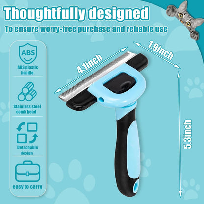 Stainless steel teeth of Bestac deshedding brush close up