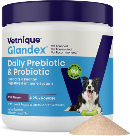 Vetnique Glandex Dog Probiotic Chews, Daily Probiotics for Dogs 5 Strains, Prebiotics & Digestive Enzymes for Gut & Immune Health, Vet Formulated for Occasional Diarrhea (60ct Chews, Probiotic Chews) - Image 14