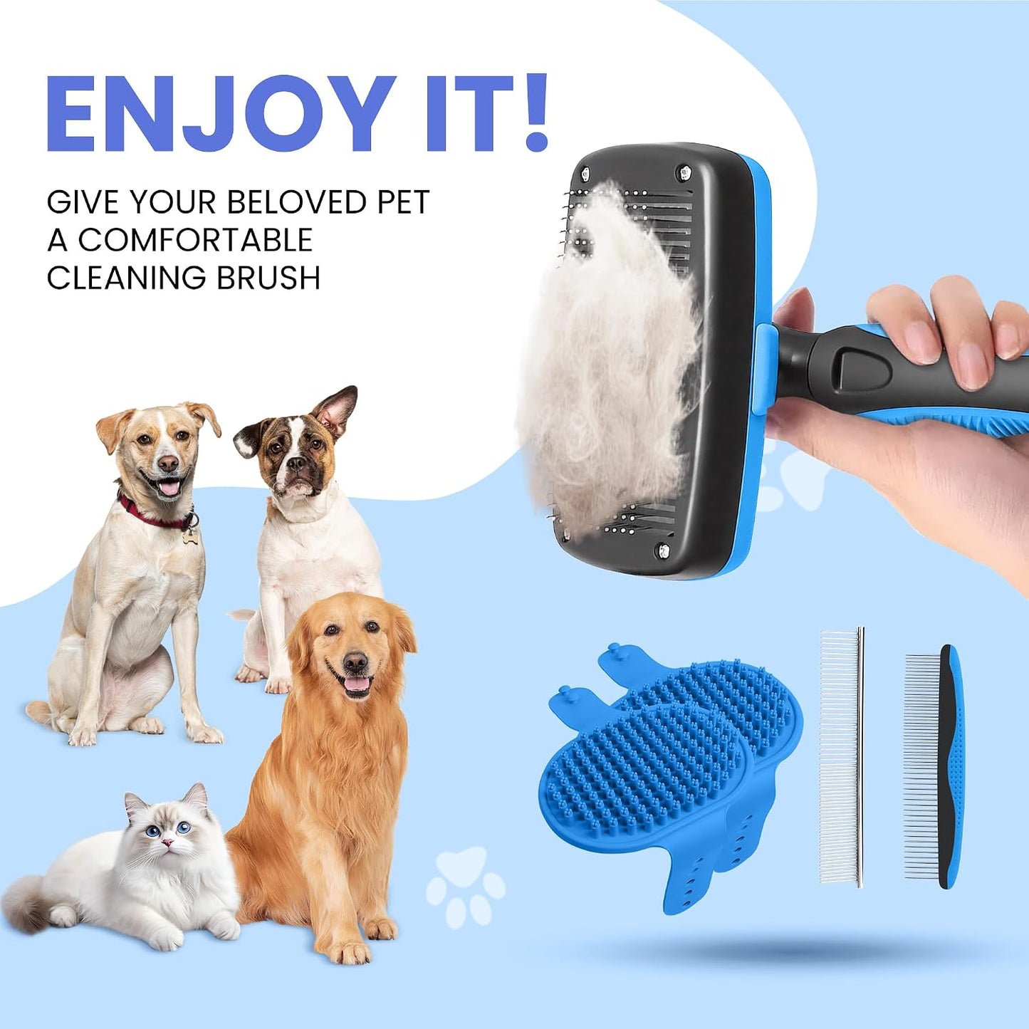 AUSRKI pet flea comb with fine teeth for puppy pest control