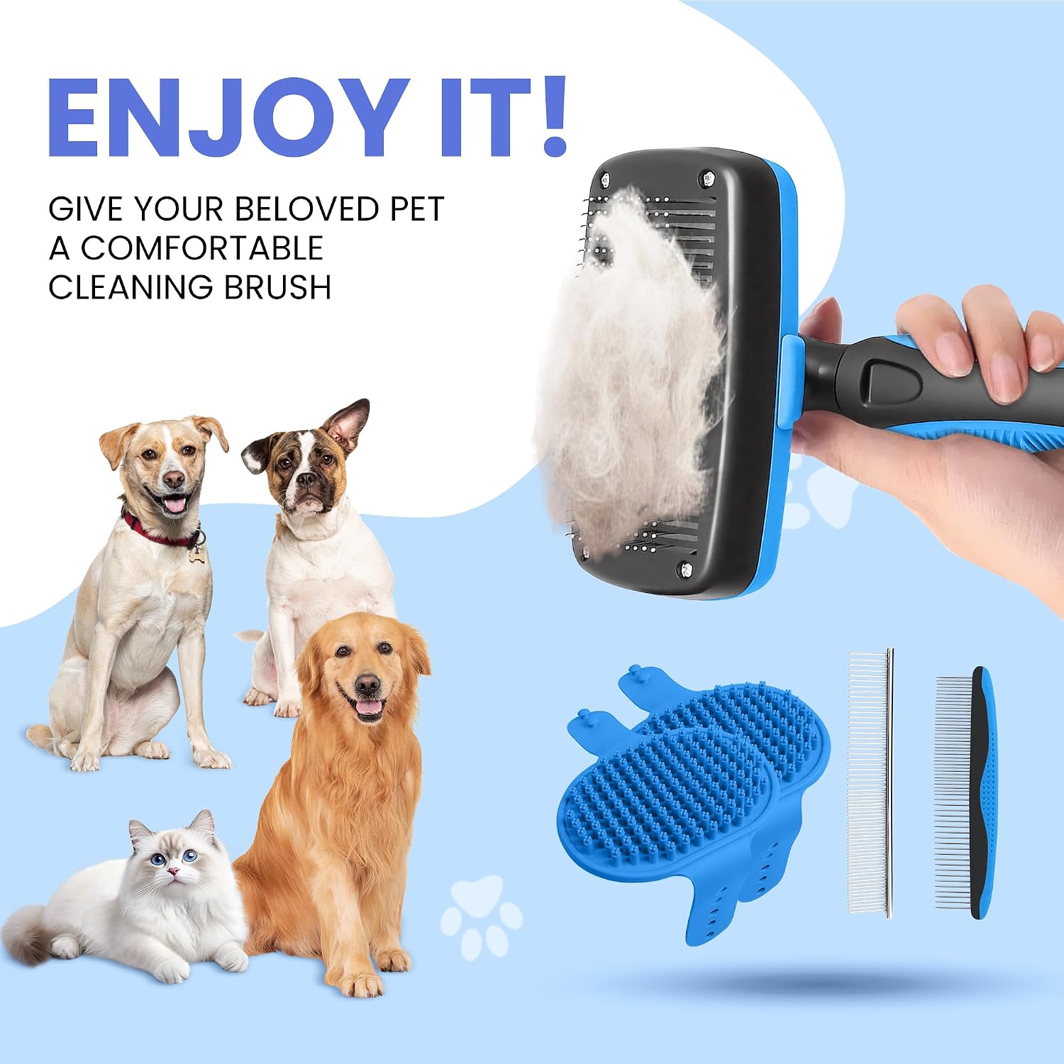 AUSRKI pet flea comb with fine teeth for puppy pest control