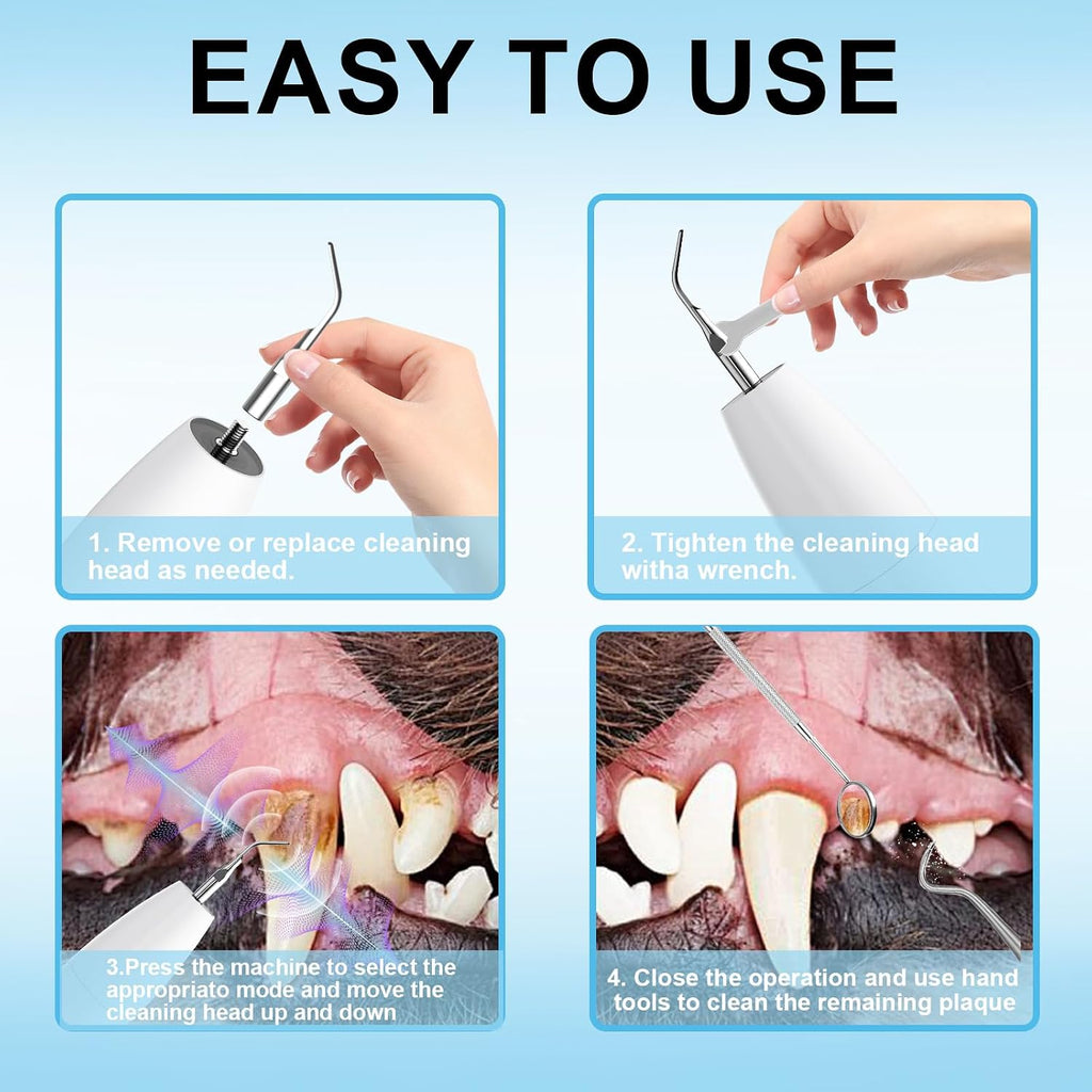 Three modes indicator light on Saruel dog dental tool
