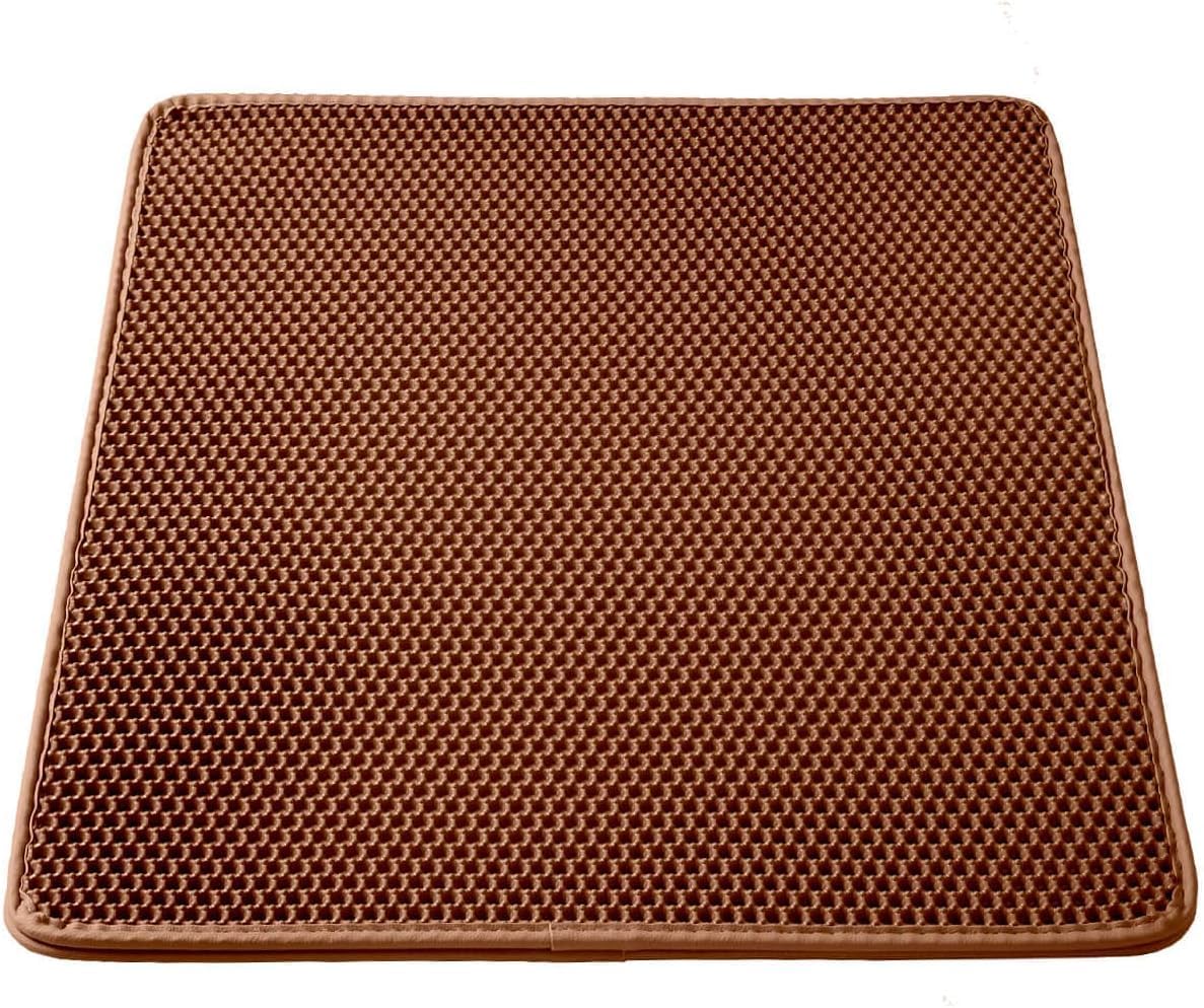WePet Cat Litter Mat, Kitty Litter Trapping Mat, Honeycomb Double Layer Mats, No Phthalate, Urine Waterproof, Easy Clean, Scatter Control, Catcher Litter Tray Box Rug Carpet - Image 9