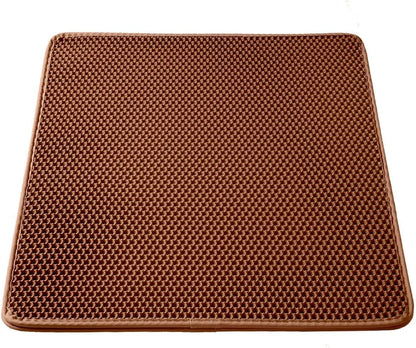 WePet Cat Litter Mat, Kitty Litter Trapping Mat, Honeycomb Double Layer Mats, No Phthalate, Urine Waterproof, Easy Clean, Scatter Control, Catcher Litter Tray Box Rug Carpet - Image 9