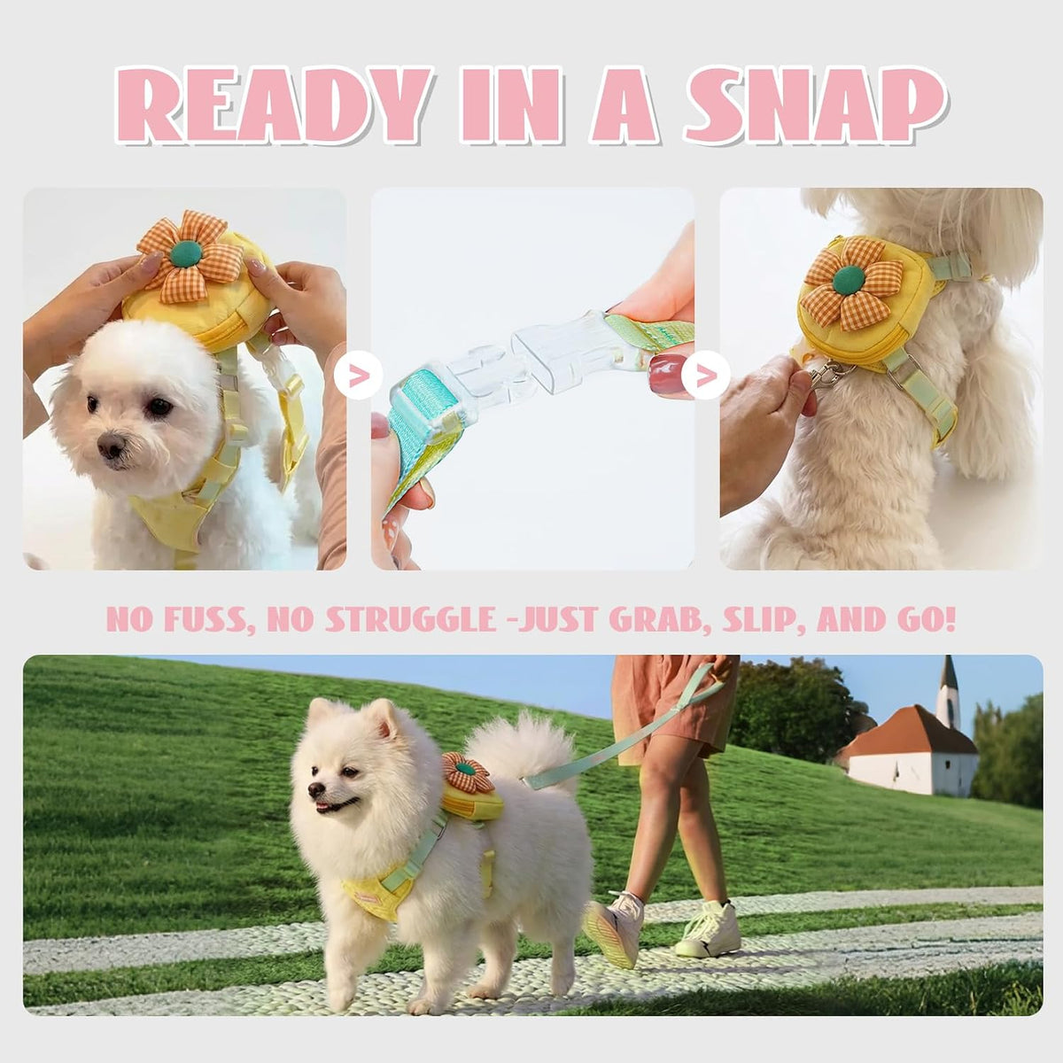 Touchdog dog harness with matching leash and swivel hook