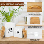 Dekosilave airtight metal storage jars with lids
