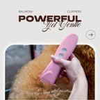 Balmoni rechargeable cat and dog clipper kit showcasing the durable metal guide combs and accessories.