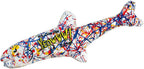 Close-up of durable cotton twill fabric and artistic design on the Yeowww fish toy