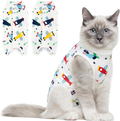 Coppthinktu Cat Recovery Suit Female Cats Onesie for Cats, Breathable Cat Surgery Suit for Surgical Abdominal Wounds Skin Diseases, Cute Kitten Spay Recovery Suit E-Collar Alternative Anti Licking - Image 13