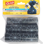 Glad heavy duty tear resistant pet waste pickup bags roll close up
