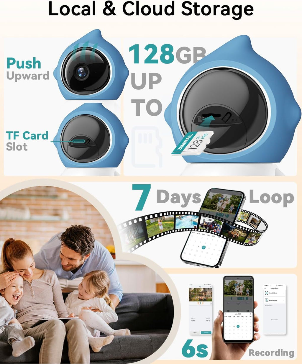 ZUMIMALL smart indoor pet camera unboxed with included mounting accessories