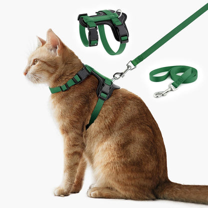 Plutus Pet Adjustable Cat Harness and Leash Set, Quick Release, Escape Proof Nylon Vest with Leather Trim for Kitten, Small Medium Large Cats, Brown - Image 15
