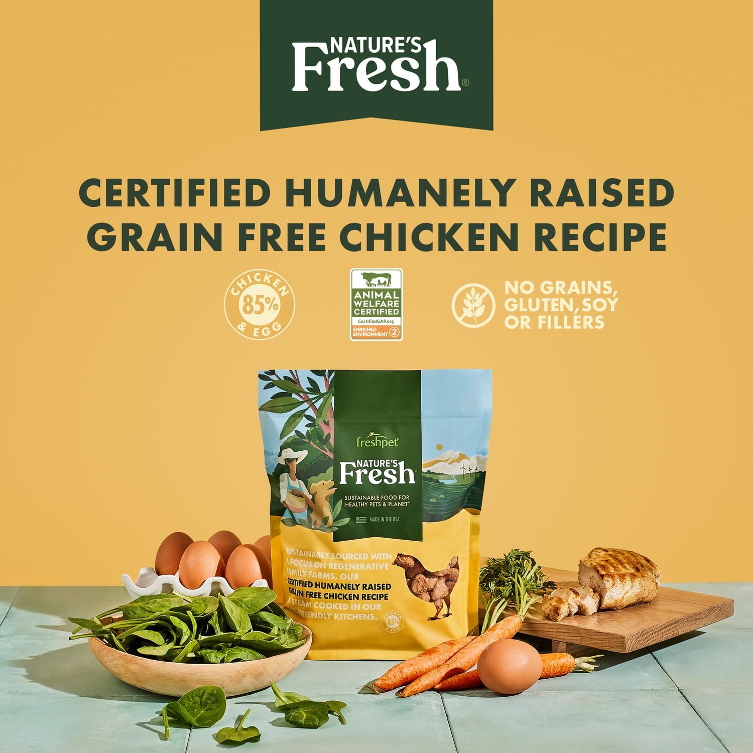 Freshpet 5.5 lb fresh dog food log side view