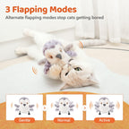 Potaroma rechargeable electronic pet toy showing open belly with USB charging port.
