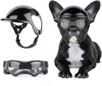 Dog Helmet with Dog Goggles for Small Dogs - Pet Motorcycle Helmet Hat with Ear Holes Adjustable Straps Safety Helmet for Puppy Riding - Pink - Image 9
