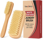 TAKAVU Horse Hair Laundry Brush Set of 2, Soft Natural Bristle Horsehair Stain & Scrub Brush for Clothes, Fabric, Upholstery, Gentle on Delicate Knits Cotton Linen, Washable Stain Remover - Image 9