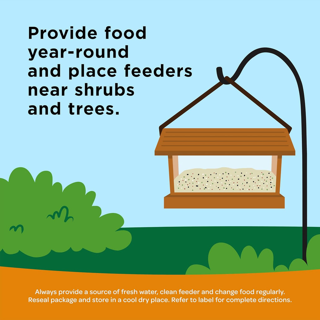 Outdoor wild bird feeding accessories with Kaytee blend