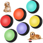 Lazycozy dog buttons for communication front view of recordable pet training buzzers.