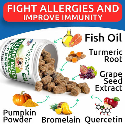 Bark And Spark dog skin health chewable supplements for seasonal allergies