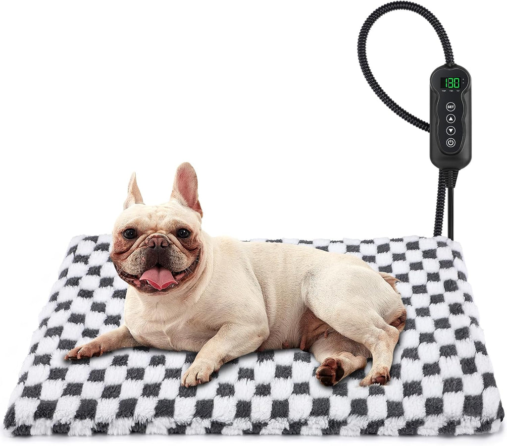 MIXJOY Heated Cat Bed, 11 Adjustable Temperature Cat Heating Pad Indoor with Timer, Pet Heating Pads for Cats Dogs, Electric Dog Heating Pad with Washable Cover, Heated Pet bed-18''x16'', Small - Image 9