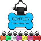 SiliDog silicone silent dog tag front view personalized pet ID tag
