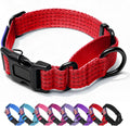 JOOCPUP Martingale dog collar front view in red with USA flag