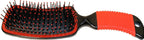 Partrade green mane and tail brush showing ergonomic rubber grip handle