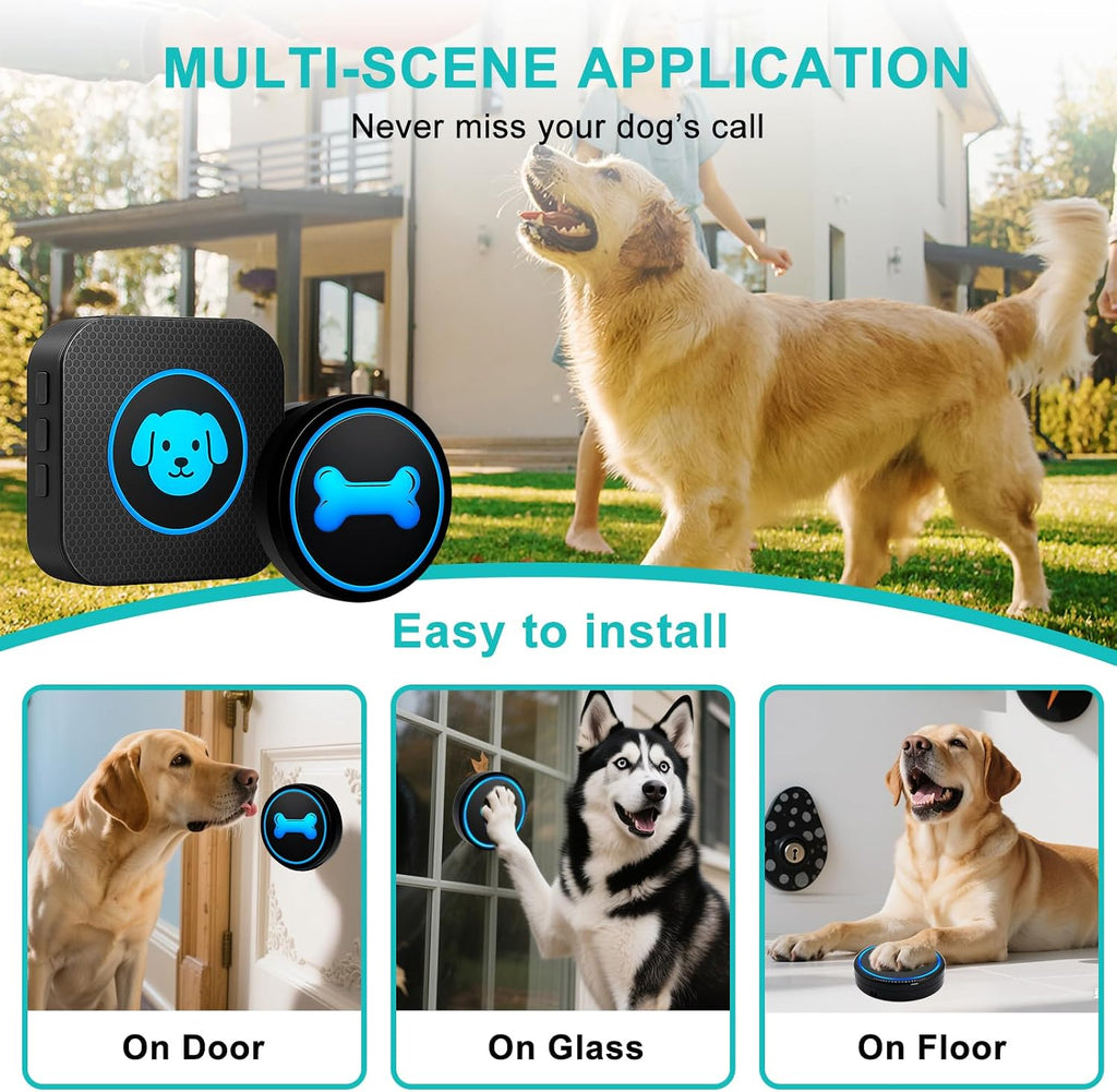 Pet using smart wireless doggy doorbell