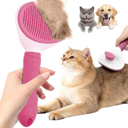 Detailed view of stainless steel bent bristles for pet grooming